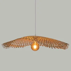 Suspension lumineuse bambou (D75 cm) Tess Naturel