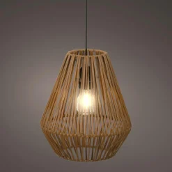 Suspension lumineuse de jardin à piles 15 LED (H27 cm) Messya Marron