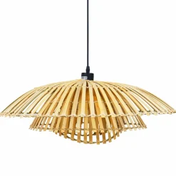 Suspension lumineuse design en bambou (D60 cm) Zeyno Naturel