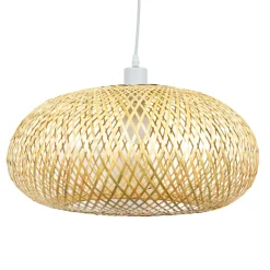 Suspension lumineuse en bambou (D46 cm) Rotana Naturel