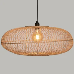 Suspension lumineuse en bambou (D60 cm) Loren Naturel