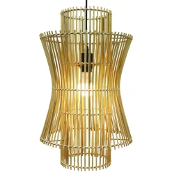 Suspension lumineuse en bambou (H52 cm) Morok Naturel