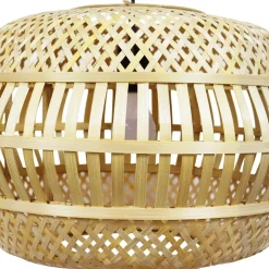 Suspension lumineuse en bambou ajouré (D50 cm) Manresa Naturel