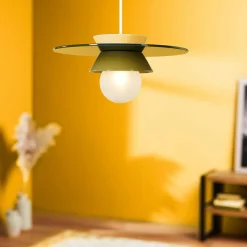 Suspension lumineuse en céramique (D26 cm) Bagliore Verte