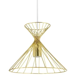 Suspension lumineuse en métal (D26 cm) Giulia Or