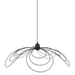 Suspension lumineuse pétale métal (D68 cm) Margaux Noire
