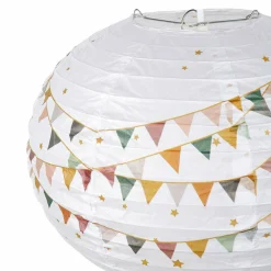 Suspension Montgolfière papier (D30 cm) Fanions Multicolore