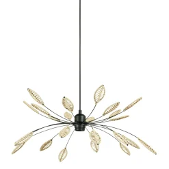 Suspension métal et pétales (D60 cm) Ellisse Beige