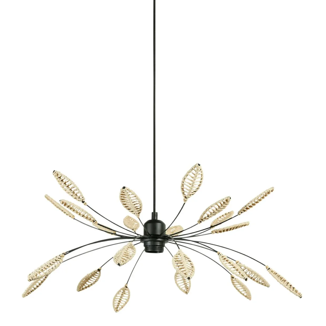Suspension métal et pétales (D60 cm) Ellisse Beige