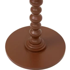 Table à café ronde en bois (H50 cm) Alix Terracotta