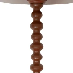 Table à café ronde en bois (H50 cm) Alix Terracotta