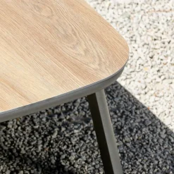 Table basse de jardin rectangulaire en aluminium Amalfi Gris anthracite