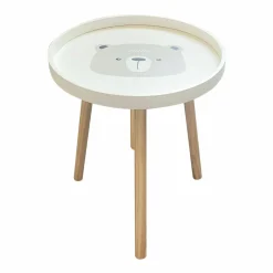 Table basse enfant bois (D33 cm) Ourson Marron