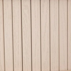 Table basse ronde en bois (H40 cm) Nysos Crème