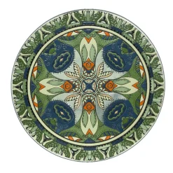 Table bistrot ronde pliable mosaïque (D60 cm) Cancùn Vert sauge