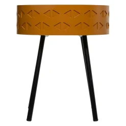 Table coffre en bois (H45 cm) Shiro Jaune moutarde