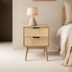 Table d'appoint bois (H60 cm) Double Hanoï Naturel