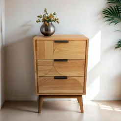 Table d'appoint en bois (H65 cm) Hanoï Naturel