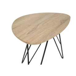 Table d'appoint tripode bois et métal (H40 cm) Gigogne