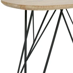 Table d'appoint tripode bois et métal (H40 cm) Gigogne
