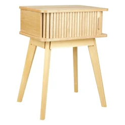 Table de chevet bois (H54 cm) Tim Beige