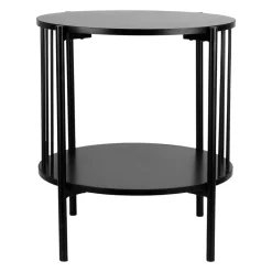 Table de chevet métal et bois (H45 cm) Octave Noir