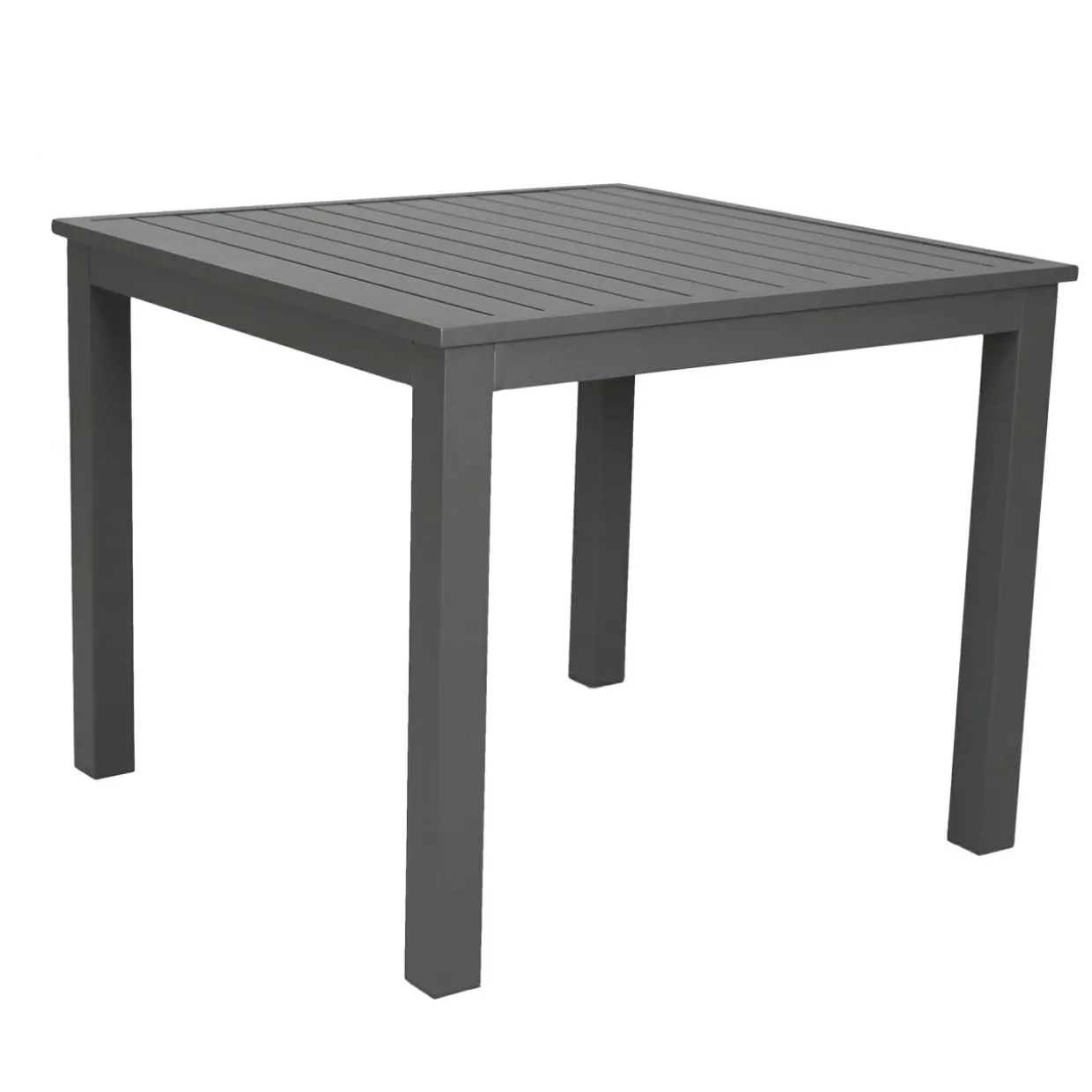 Table de jardin carrée en aluminium 4 places (89 x 89 cm) Murano Gris Anthracite