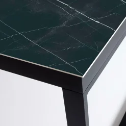 Table de jardin en aluminium et céramique 10 places (240 x 120 cm) Kore Noir marbré