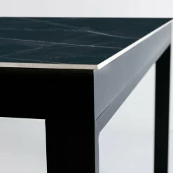 Table de jardin en aluminium et céramique 10 places (240 x 120 cm) Kore Noir marbré