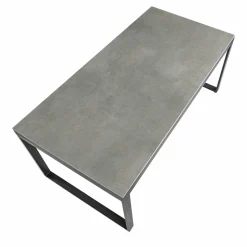 Table de jardin en aluminium et céramique 8 places (180 x 90 cm) Kore Gris anthracite