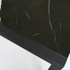 Table de jardin en aluminium et céramique 8 places (180 x 90 cm) Modena Noir marbré