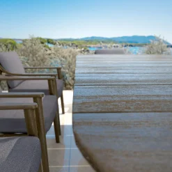 Table de jardin en bois teck 8 places (260 x 100 cm) Cap Ferrat Marron foncé