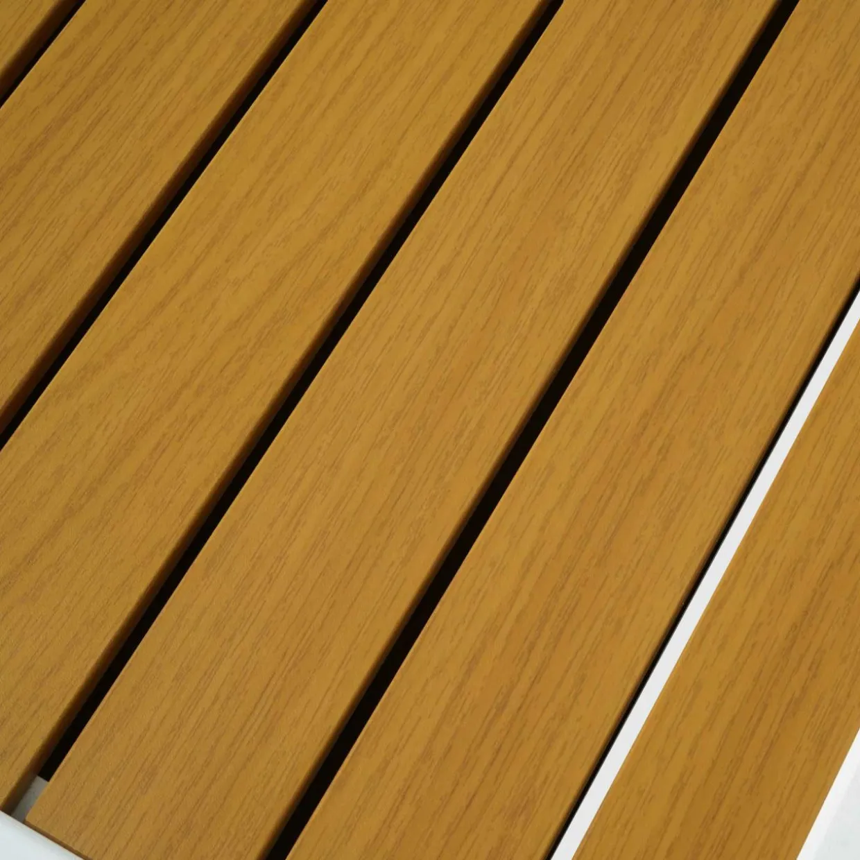 Table de jardin extensible en aluminium 12 places effet bois (200/320 x 100 cm) Murano Blanc