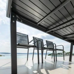 Table de jardin extensible aluminium 12 places (200/320 x 100 cm) Murano Gris anthracite