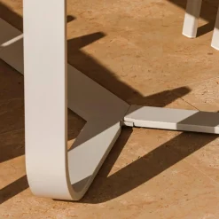 Table de jardin rectangulaire en aluminium 10 places (240 x 100 cm) Long Beach Blanc cendré