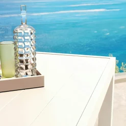 Table de jardin rectangulaire aluminium 8 places (210 x 100 cm) Murano Blanc