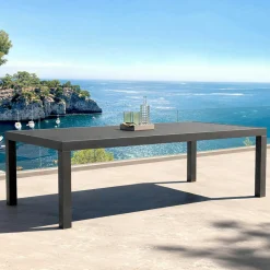 Table de jardin rectangulaire aluminium 10 places (240 x 120 cm) Murano Gris anthracite
