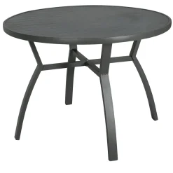 Table de jardin ronde en aluminium 5 places (D105 cm) Murano Gris anthracite