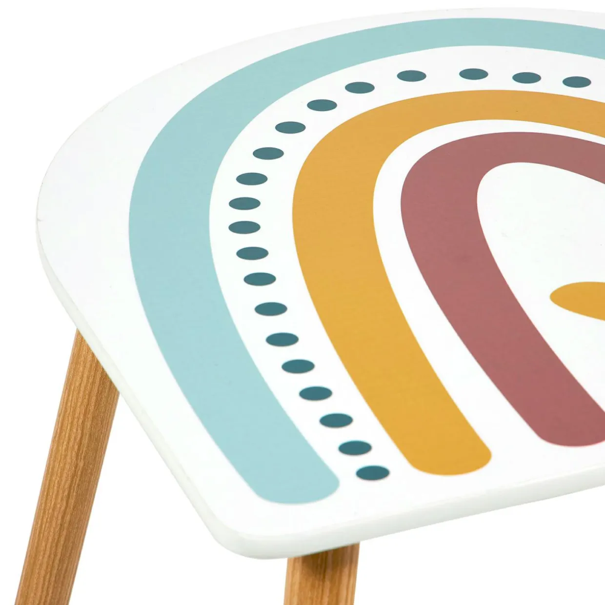 Table et 2 chaises enfant bois Leno Multicolore