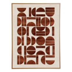 Tableau déco en bois (50 x 70 cm) Graphique Minorque Rétro