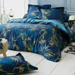 Taie de traversin coton (L200 cm)Kimono Bleue