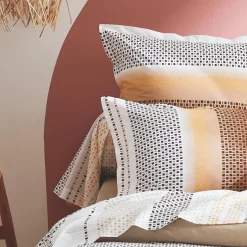 Taie de traversin coton (L200 cm) Niagara Marron châtaigne