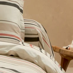 Taie de traversin coton lavé (200 cm) Hugo Corail