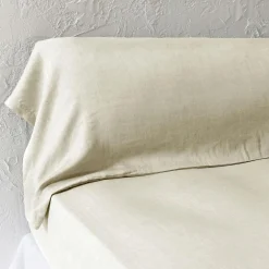Taie de traversin lyocell Tencel™ lavé (27 x 185 cm) Olivia Beige pampa