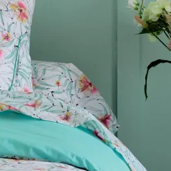 Taie de traversin percale de coton (200 cm) Roxane Multicolore