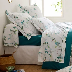 Taie de traversin percale de coton (L200 cm) Flâner Vert émeraude