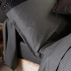 Taie de traversin satin de coton (L200 cm) Enzo Noire