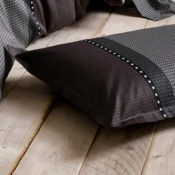 Taie de traversin satin de coton (L200 cm) Enzo Noire