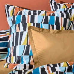 Taie d'oreiller carrée coton (65 x 65 cm) Pietro Multicolore