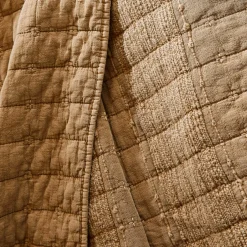 Taie d'oreiller carrée coton (60 x 60 cm) Lena Camel